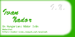 ivan nador business card